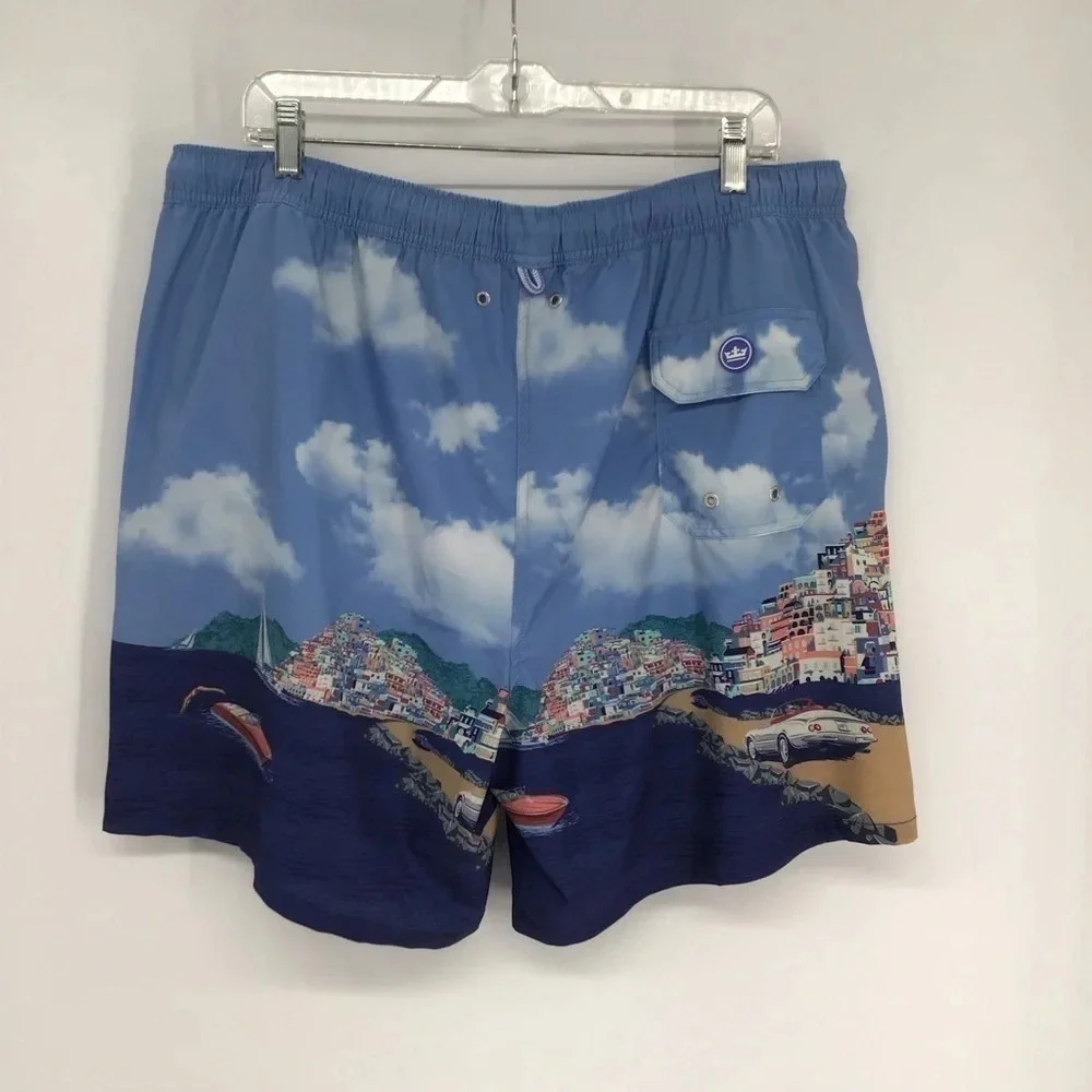 Peter Millar NWOT Men’s Rain showers Road To Riviera Beach Swim Trunks Size XL